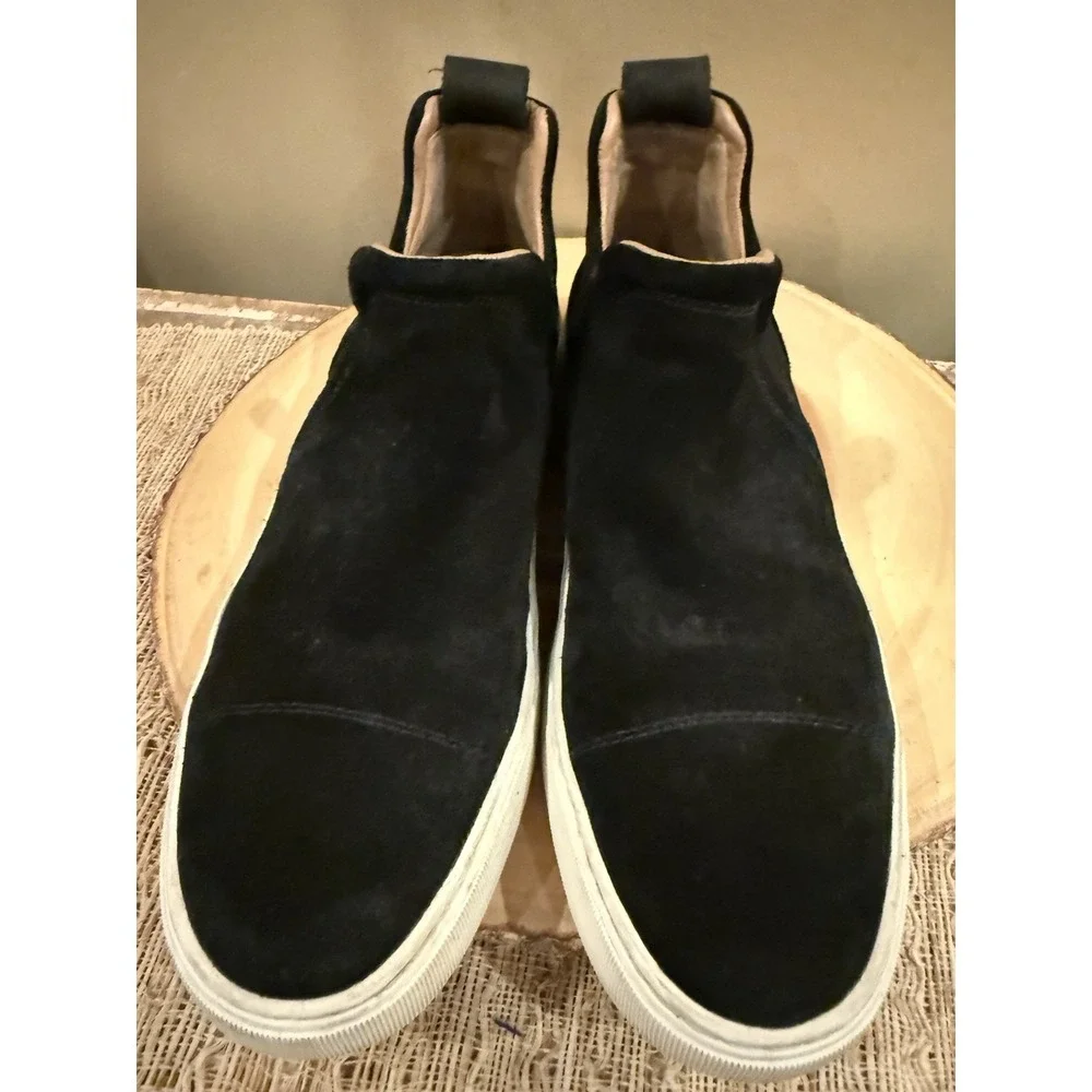 Vince Lucio Chelsea‎ Boots Mens 10.5 Shoes Black Suede Cap Toe Slip On
